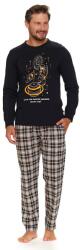 DN Nightwear Pijamale bărbați Cosmo negru cu cosmonaut, XXL