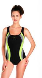 Spin Costum de baie întreg Corzaro negru-galben neon, S Costum de baie dama