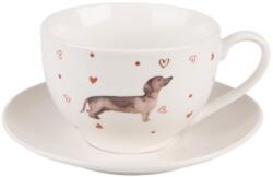 Clayre & Eef Porcelán csésze- 200ml - Dachshund Love