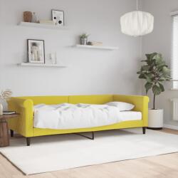 vidaXL sárga bársony heverő matraccal 90 x 200 cm (3197752)