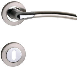  Vesta króm-inox nikkel rozettás kilincs , Kulcslyukas , Króm , Rozettás