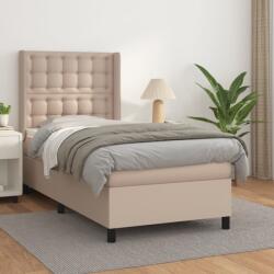 vidaXL cappuccino színű műbőr rugós ágy matraccal 80 x 200 cm (3132470)
