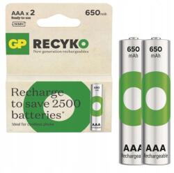 GP Batteries Akkumulátorok Gp ReCyko 650 mAh 1, 2V Aaa HR03 bliszter 2 db (65AAAHCE-5EB2)