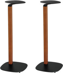 StableDesk Set 2 Suporturi Boxe de podea/colț cameră StableDesk, 10kg/stativ, Înălțime 78 cm, Coloană din Oțel și Finish Lemn, Placă de susținere boxe 20x20 cm, (SD-172-NE)