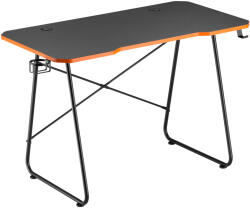 StableDesk Birou Gaming StableDesk Lite, Suport de Pahar si Casti, Organizator Cabluri dublu, Negru / Portocaliu 112 x 60 cm (SD-144-NEPOR)