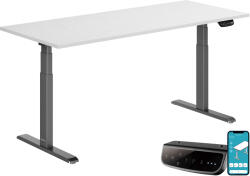 StableDesk Birou reglabil electric StableDesk Pro, 2 motoare, Ridica 125 kg, Organizator cabluri, Touchscreen, Aplicatie Smart Telefon, Ergonomic, 3 Functii de M (SD-101-NE-D-AL-180x75)