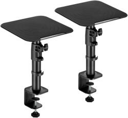 StableDesk Set suporturi Boxe desktop StableDesk, 15 kg/stativ, Reglabile pe înălțime, Rotative 360 de grade, Înclinabile până la 15° grade, Bază antiderapantă d (SD-161-NE)