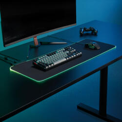 StableDesk Mousepad StableDesk pentru birou, Gaming, Office, cu HUB USB integrat, Antiderapant, Negru, 80 x 30 x 0.4 cm (SD-151-NE) Mouse pad
