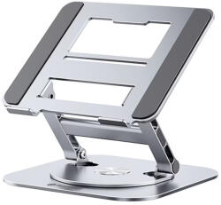 PadForce Suport laptop PadForce®, 11-17.3" inch, Rotire 360°, Ajustabil pe Inaltime, Pana la 10 kg, Portabil, Anti-Alunecare, Stabil pe birou, Reglaj intensita (BS-448-SVR) Suport laptop