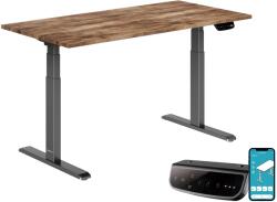 StableDesk Birou reglabil electric StableDesk Pro, 2 motoare, Ridica 125 kg, Organizator cabluri, Touchscreen, Aplicatie pentru Telefon, Cadru Negru mat, Blat Ma (SD-101-NE-D-RB-150x75)