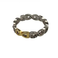 Flippy Inel Argint 925 Infinit Placat cu Aur Galben si Minizirconii M 59 (teo-103182)