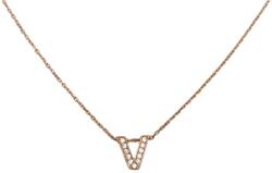 Flippy Colier Argint 925 Litera V, Placat cu Aur Roz, 40 cm (teo-102797)