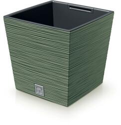 Prosperplast Furu Square Low virágcserép, 24 cm - föld zöld (DFS240-5615C)