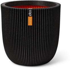 Capi Europe Capi Groove virágcserép, 35x34 cm - fekete (KGVBL932)