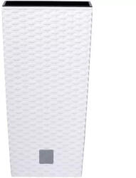 Prosperplast Rato Square 2in1 virágcserép, 30 cm - fehér (DRTS300-S449)