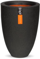 Capi Europe Capi Smooth Low Ball virágcserép, 26x36 cm - fekete (KBL781)