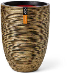 Capi Europe Capi Low Rib virágcserép, 46x58 cm - fekete/arany (KBGR783)