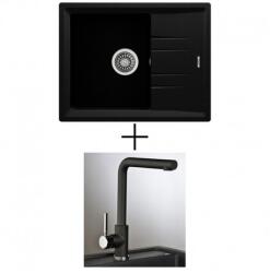 Teka Stone 45 S-TG 1B 1D + olasz Jaguar csaptelep - topázbézs (115330046 + Jaguar)