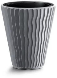 Prosperplast Sandy Low virágcserép, 35 cm - kő szürke (DBSP350-405U)