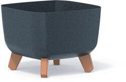 Prosperplast Gracia Square Eco Wood virágcserép, 29 cm - antracit (DGQL300W-S433W)