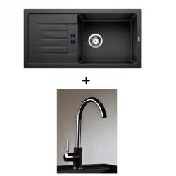 BLANCO Favum XL 6 S + olasz Infinity csaptelep - fehér (524235 + Infinity)