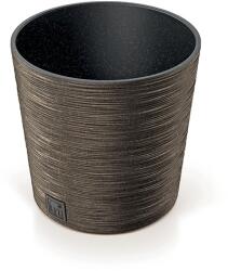 Prosperplast Furu Low Round Eco Wood virágcserép, 25 cm - kávé (DFR250W-4625W)
