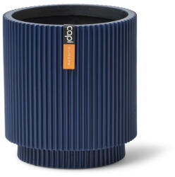 Capi Europe Capi Groove Cylinder virágcserép, 15x17 cm - sötét kék (BGVDB313)
