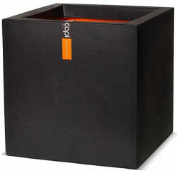 Capi Europe Capi Square Smooth virágcserép, 40x40x40 cm - fekete (KBL903)