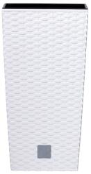 Prosperplast Rato Square 2in1 virágcserép, 26, 5 cm - fehér (DRTS265-S449)
