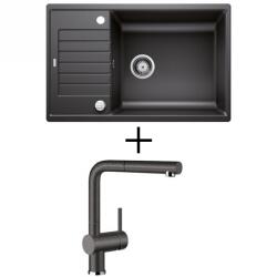 BLANCO ZIA XL 6 S Compact EXCENTERREL + BLANCO Linus-S CSAPTELEP - kávé (523272 + 516697)