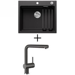 BLANCO ETAGON 6 EXCENTERREL + BLANCO Linus CSAPTELEP - vulkánszürke (527260 + 526960)