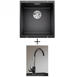 BLANCO Subline 400-U + olasz Infinity csaptelep - fehér (523426 + Infinity)