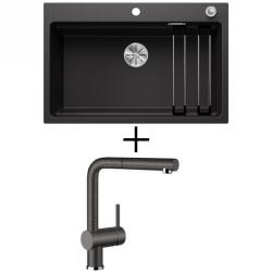 BLANCO ETAGON 8 EXCENTERREL + BLANCO Linus-S CSAPTELEP - vulkánszürke (527263 + 526958)