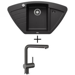 BLANCO ZIA 9 E EXCENTERREL + BLANCO Linus CSAPTELEP - antracit (514756 + 516698)