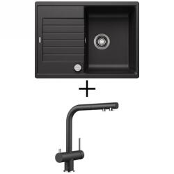 BLANCO ZIA 45 S Compact EXCENTERREL + BLANCO Fontas-S II CSAPTELEP - vulkánszürke (527379 + 526946)