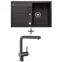  BLANCO METRA 45 S EXCENTERREL + BLANCO Linus-S CSAPTELEP - törtfehér (527105 + 526959)