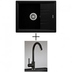 Teka Stone 45 S-TG 1B 1D + olasz Furio csaptelep - fehér (115330047 + Furio)
