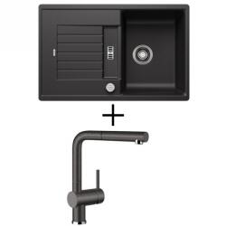 BLANCO Zia 45 S EXCENTERREL + BLANCO Linus-S CSAPTELEP - törtfehér (527199 + 526959)