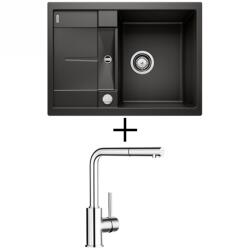  BLANCO METRA 45 S Compact EXCENTERREL + BLANCO Mila-S króm CSAPTELEP - vulkánszürke (527285 + 519810)