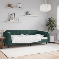 vidaXL Cadru de pat, verde închis, 90x200 cm, catifea (354088)