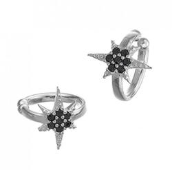  North Star Black- Ear Cuff din Argint (BOET8ZIRNE)