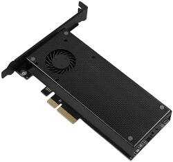 AXAGON PCIe 3.0 x4 adapter 1x NVMe + SATA M. 2 SSD meghajtókhoz, aktív hűtés (PCEM2-DC) (PCEM2-DC)