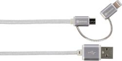 SKROSS Steel Line 2in1 Chargen Sync Micro USB & Lightning kábel 1m (2IN1-CHARGE-LIGHTNING)