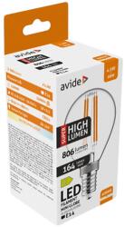 Avide LED Filament Mini Globe gömb izzó, Super High Lumen 4.9W, E14, 806lm, NW 4000K (ABLFMG14NW-4.9W-SHL) (ABLFMG14NW-4.9W-SHL)