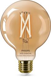 Philips Smart LED WIZ Filament Globe okos izzó, E27, 7W, 640lm, szabályozható fehér (929003018321) (929003018321)