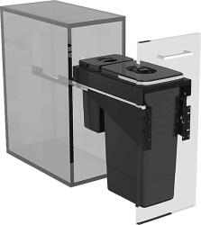 EKOTECH Beépíthető hulladékgyűjtő/kuka FRONT 30 1x26 liter+1x7 liter lágyan záródó (950141601)