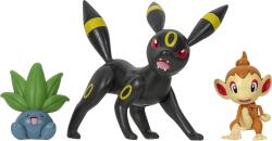 Jazwares Pokémon 3 db-os figura csomag, Chimchar, Oddish, Umbreon (PKW2682) (PKW2682)