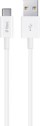 Ttec töltő-és adatkábel USB-C csatlakozással 1.2m - fehér (2DK12B) (2DK12B)