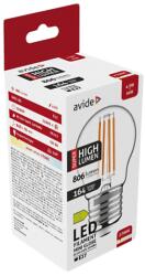 Avide LED Filament Mini Globe gömb izzó, Super High Lumen 4.9W, E27, 806lm, WW 2700K (ABLFMG27WW-4.9W-SHL) (ABLFMG27WW-4.9W-SHL)