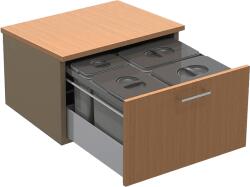 EKOTECH Beépíthető hulladékgyűjtő/kuka JAZZ 60 3x12 liter+1x5 liter (93004162602)